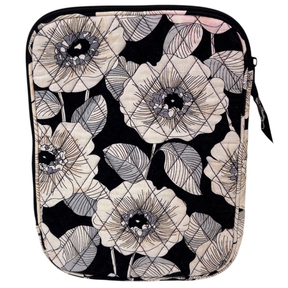 Vera Bradley Tablet Sleeve Canterberry Cobalt Black/Cream/Gray GUC - Picture 2 of 5